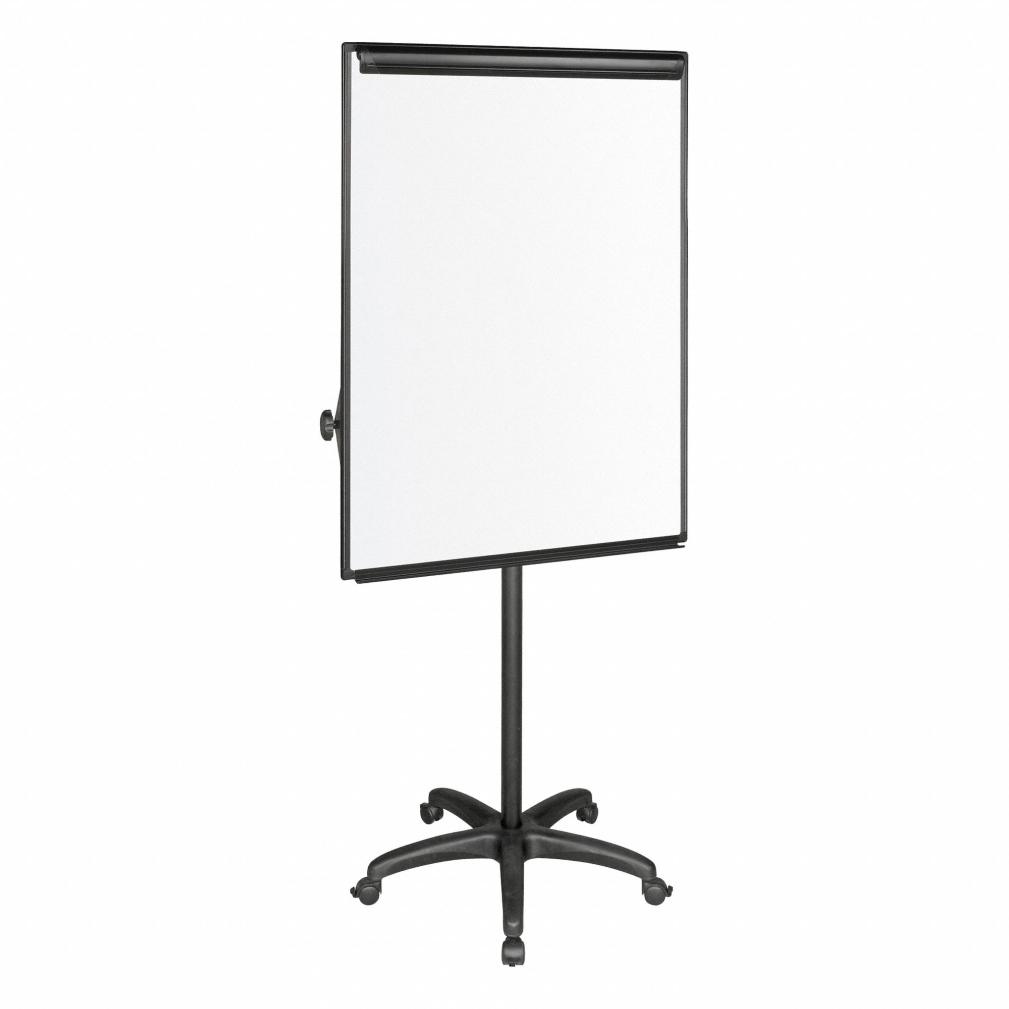Dry Erase Board: 73 in Overall Ht, 30 in Overall Wd, Steel, Adj, 73 in Adj Ht - Max