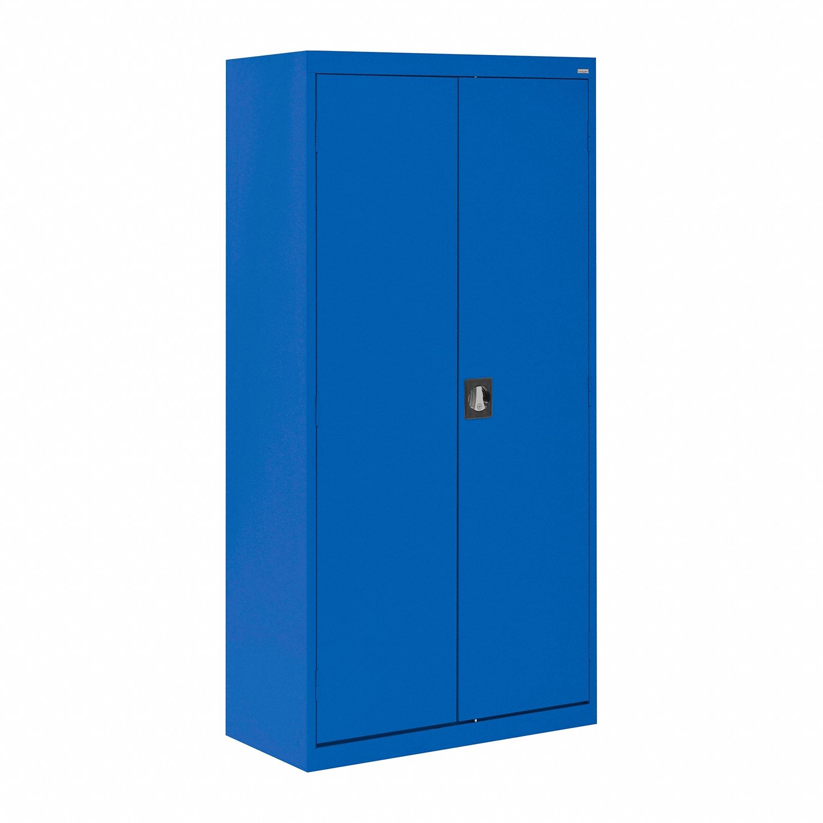 Shelf Cabinet: 36 in x 24 in x 72 in, Recessed  Handle & Three-Point Locking, Frame, Blue