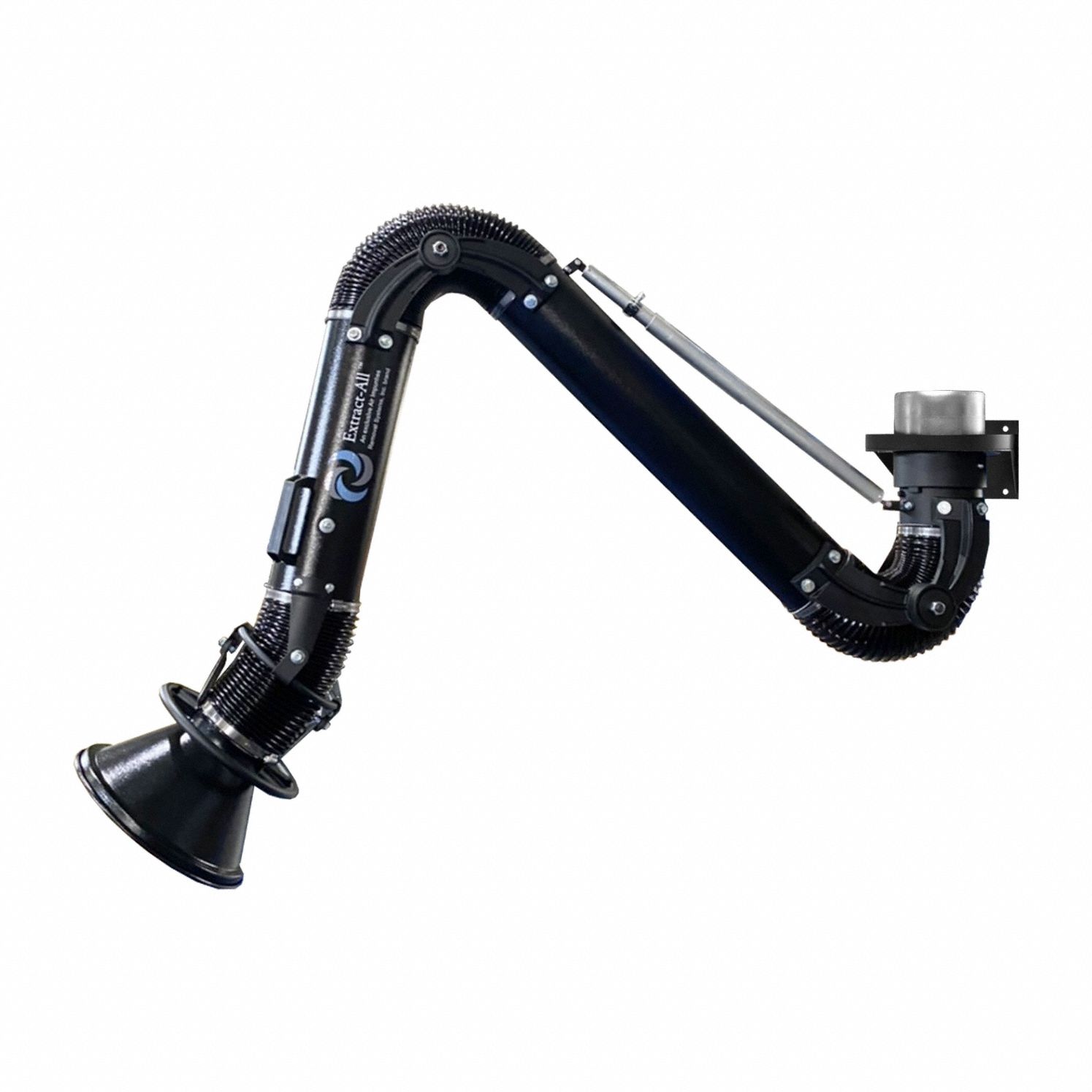 Welding Fume Extractor Arm: 14 ft Extraction Arm Lg (Max), 8 in Dia