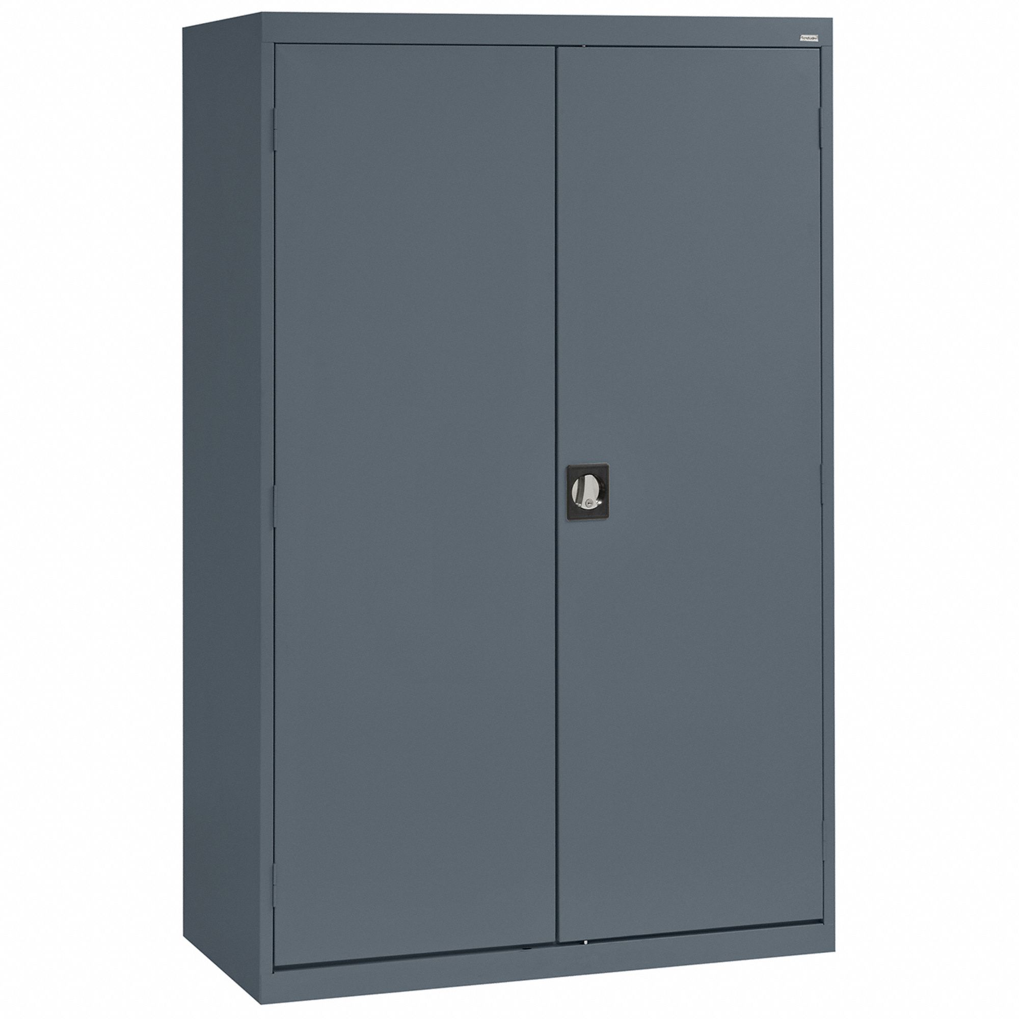 Storage Cabinet: 46 in x 24 in x 72 in, 1 Adj Shelf, Recessed Pull Handle & Keyed, Frame