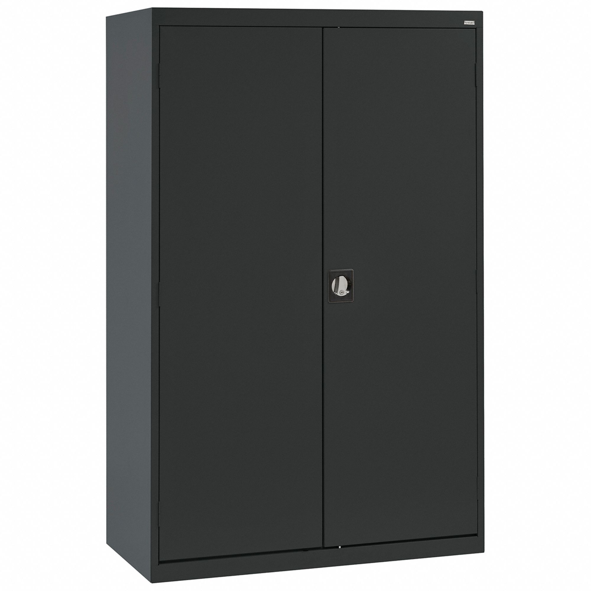 Storage Cabinet: 46 in x 24 in x 72 in, 1 Adj Shelf, Recessed Pull Handle & Keyed, Frame