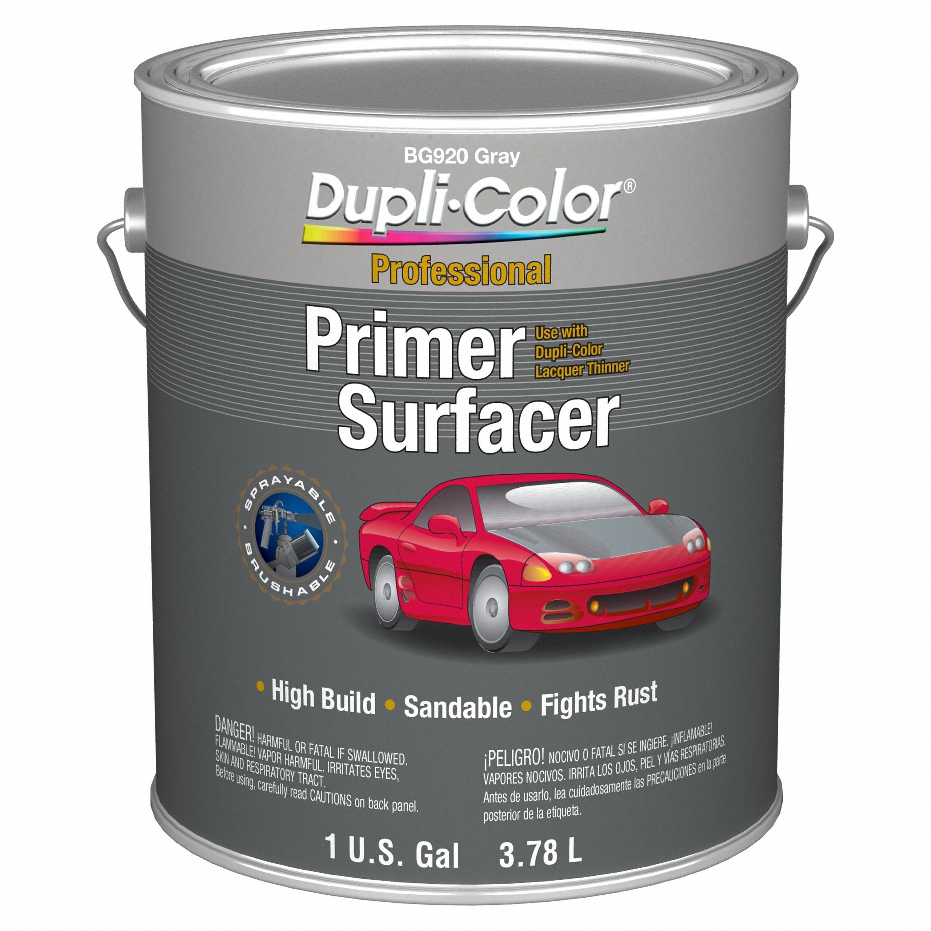 DUPLICOLOR, Gray, Fiberglass/Metal, Automotive Primer 801H40EBG920000 Grainger