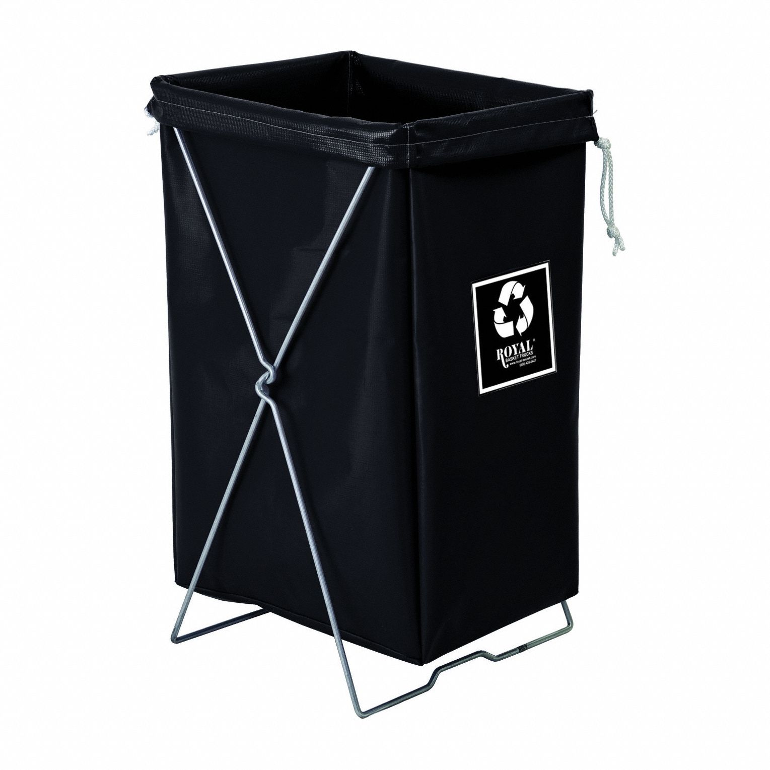 Hamper: Vinyl Liner, Black, 4.2 cu ft Total Volume, 100 lb Wt Capacity