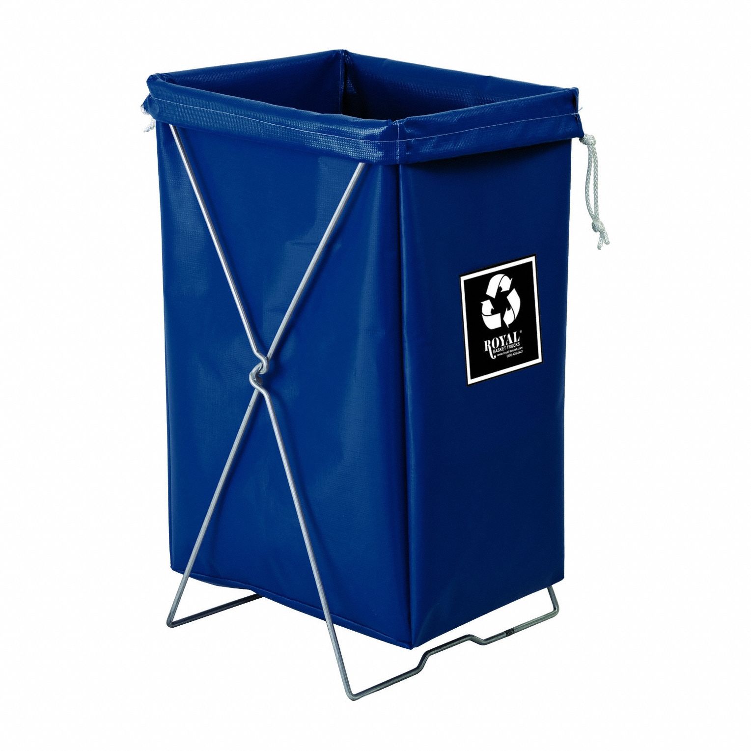 Hamper: Vinyl Liner, Navy Blue, 4.2 cu ft Total Volume, 100 lb Wt Capacity