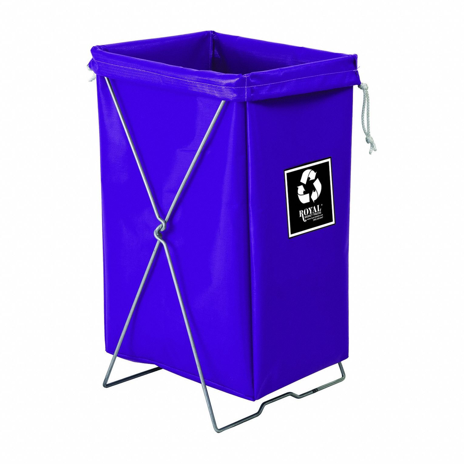 Hamper: Vinyl Liner, Purple, 4.2 cu ft Total Volume, 100 lb Wt Capacity