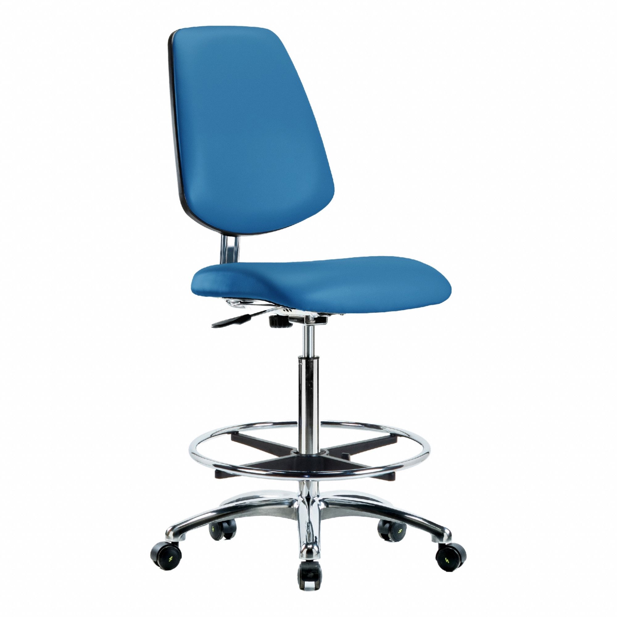 CR/ESD Chr, High, Md Bk, FR, Cstrs, Blue