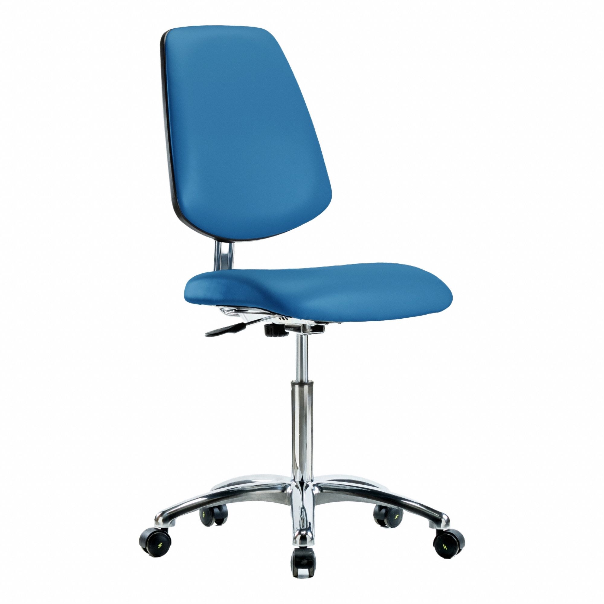 CR/ESD Chr, Med, Med Back, Casters, Blue