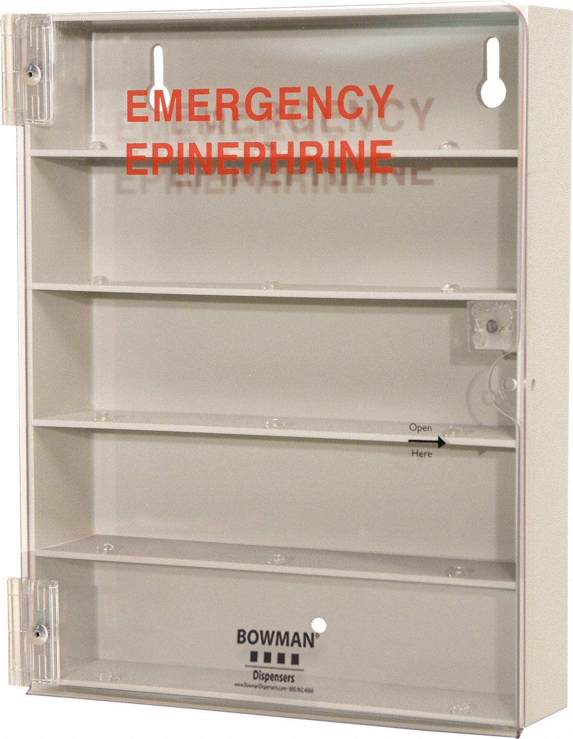 Epinephrine Injector Dispenser: 9 in Overall Wd, 2 1/2 in Overall Dp, Plastic