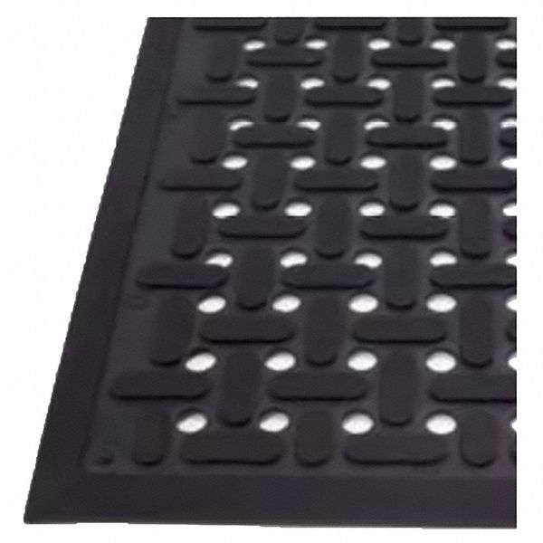TAPIS ANTI-FATIGUE,ANTIDÉR,SURFACE SURÉLEVÉE,NR,5 X 3 PI X 3/8 PO,CAOUTCHOUC NITRILE