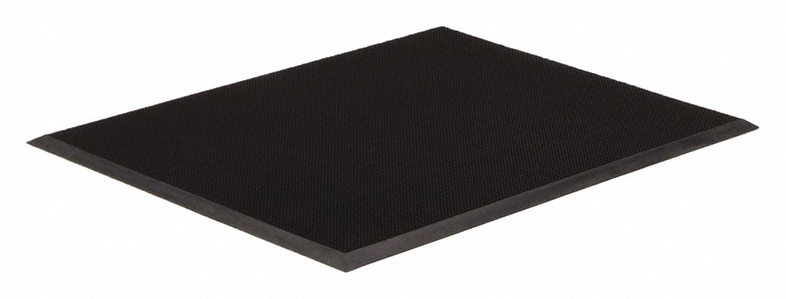 SCRAPER MAT, OUTDOOR, HEAVY TRAFFIC, ECO-FRIENDLY, BLACK, 39 X 32 X 9/16 IN, RUBBER