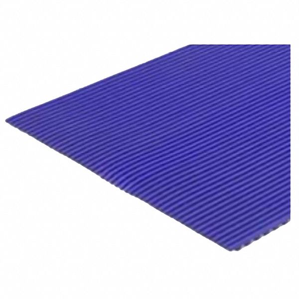 ANTIFATIGUE MAT, SLIP RESIST, OPEN GRID SURFACE, BLUE, 33 X 3 FT X 1/2 IN, VINYL