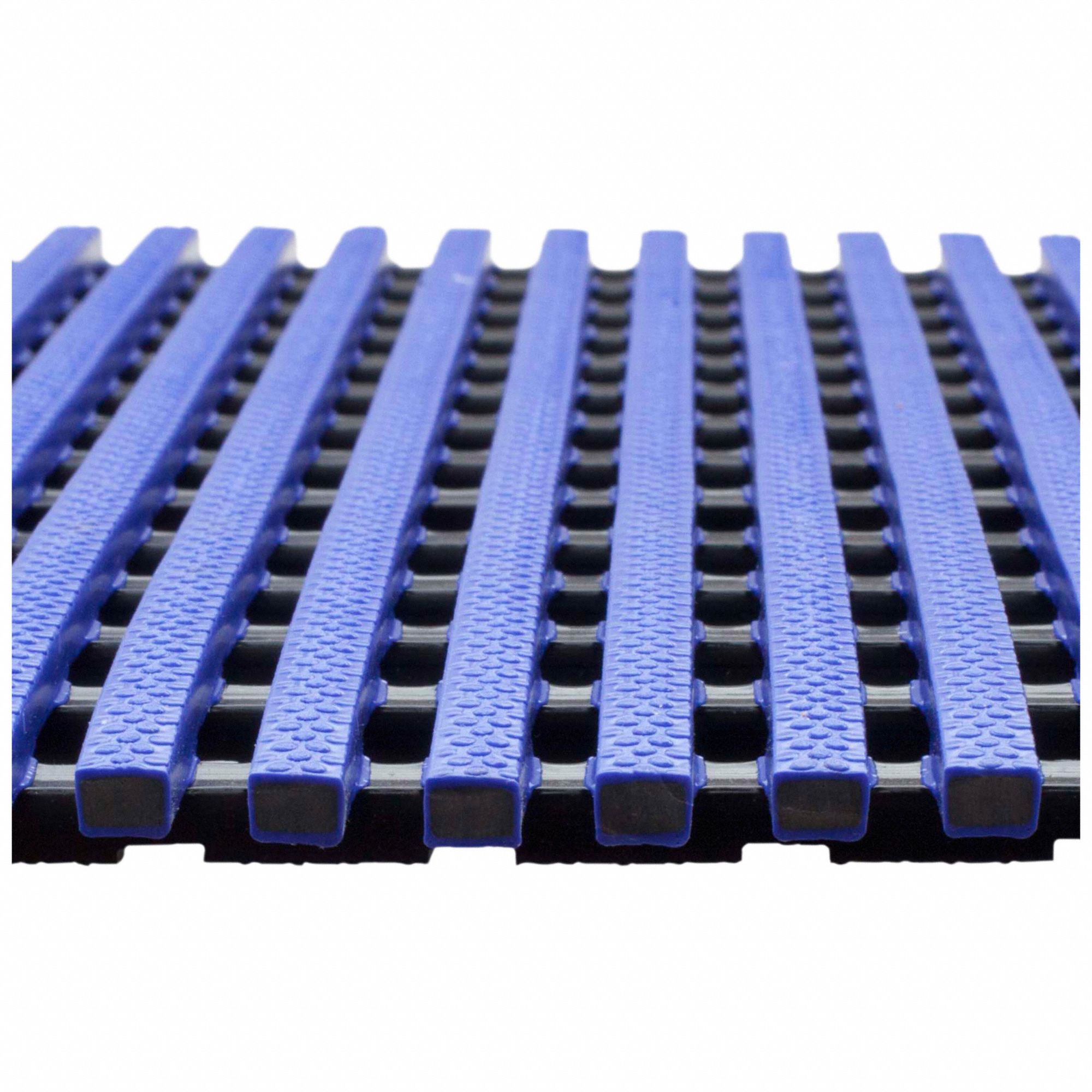 ANTIFATIGUE MAT, SLIP RESIST, OPEN GRID SURFACE, BLUE, 5 X 4 FT X 1/2 IN, VINYL
