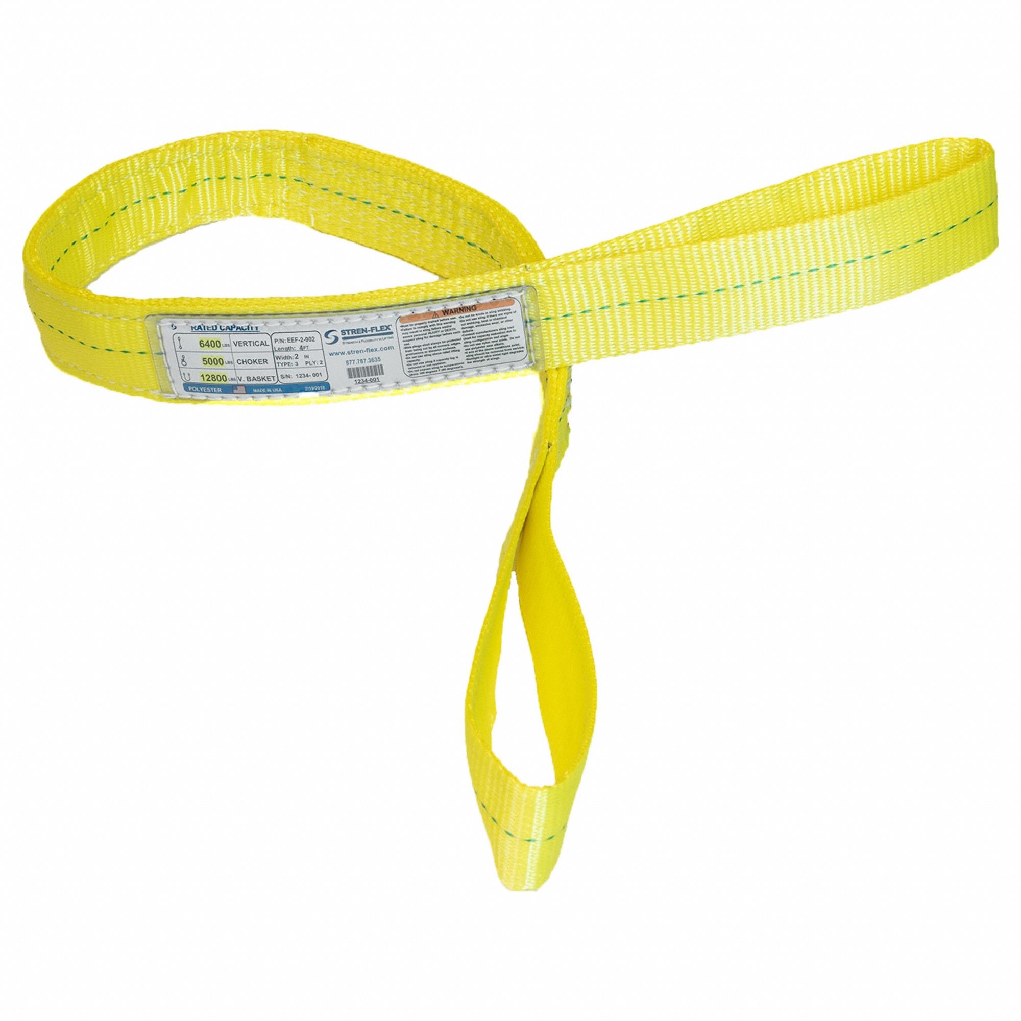 2" X 6' 2-Ply Polyester Lifting Sling / Tow Strap – 6 Foot, 2 Ply