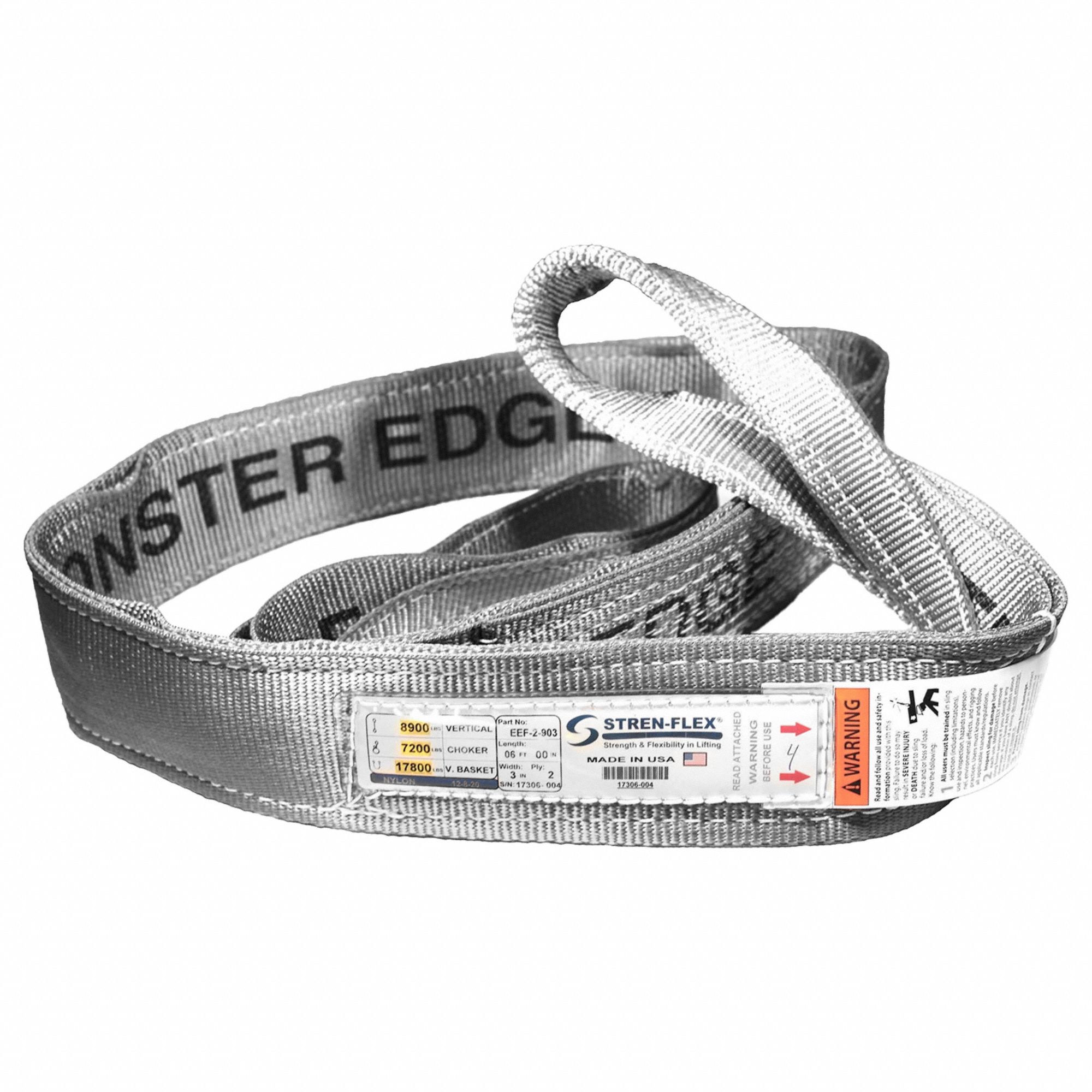 STRENFLEX, Type 3, Nylon,  Sling 816K49EEF2903ME Grainger