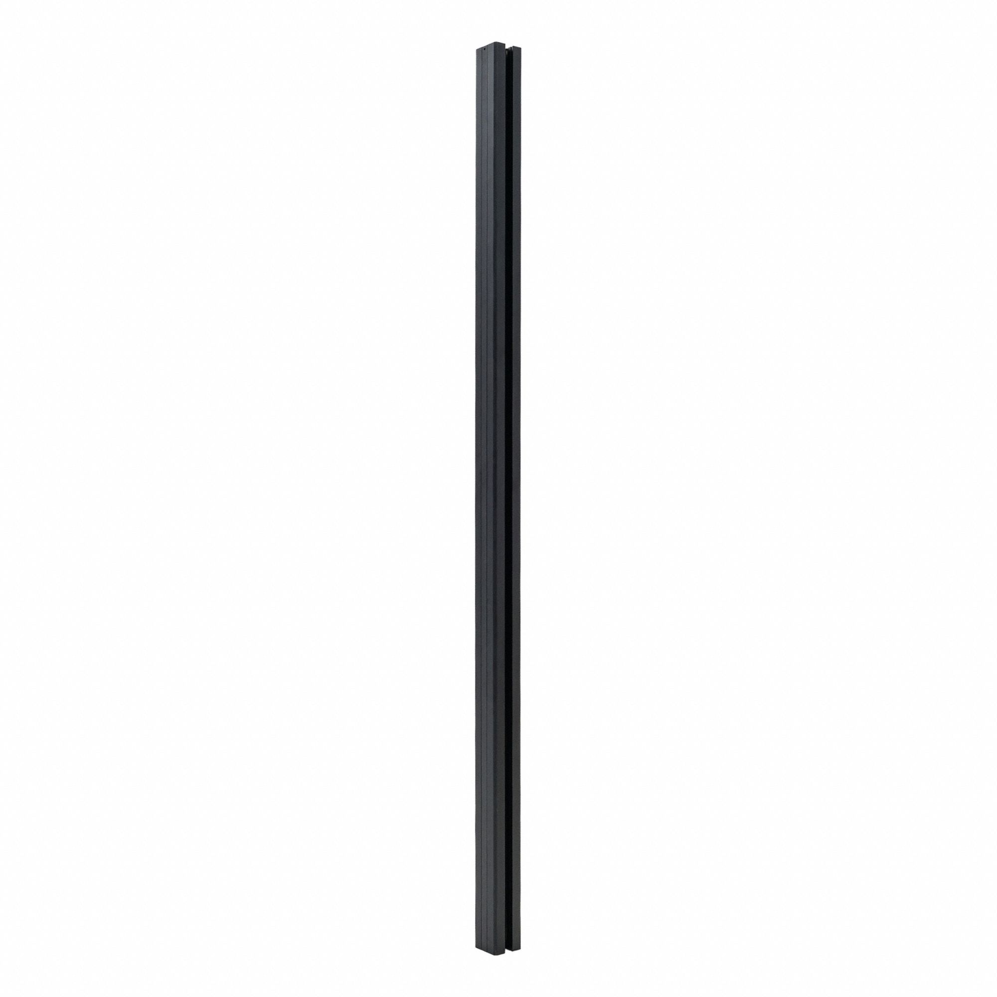 Ground Post Kit: 8 ft Overall Ht, Aluminum, Powder Coated, Black, In-Ground Fence Mounting