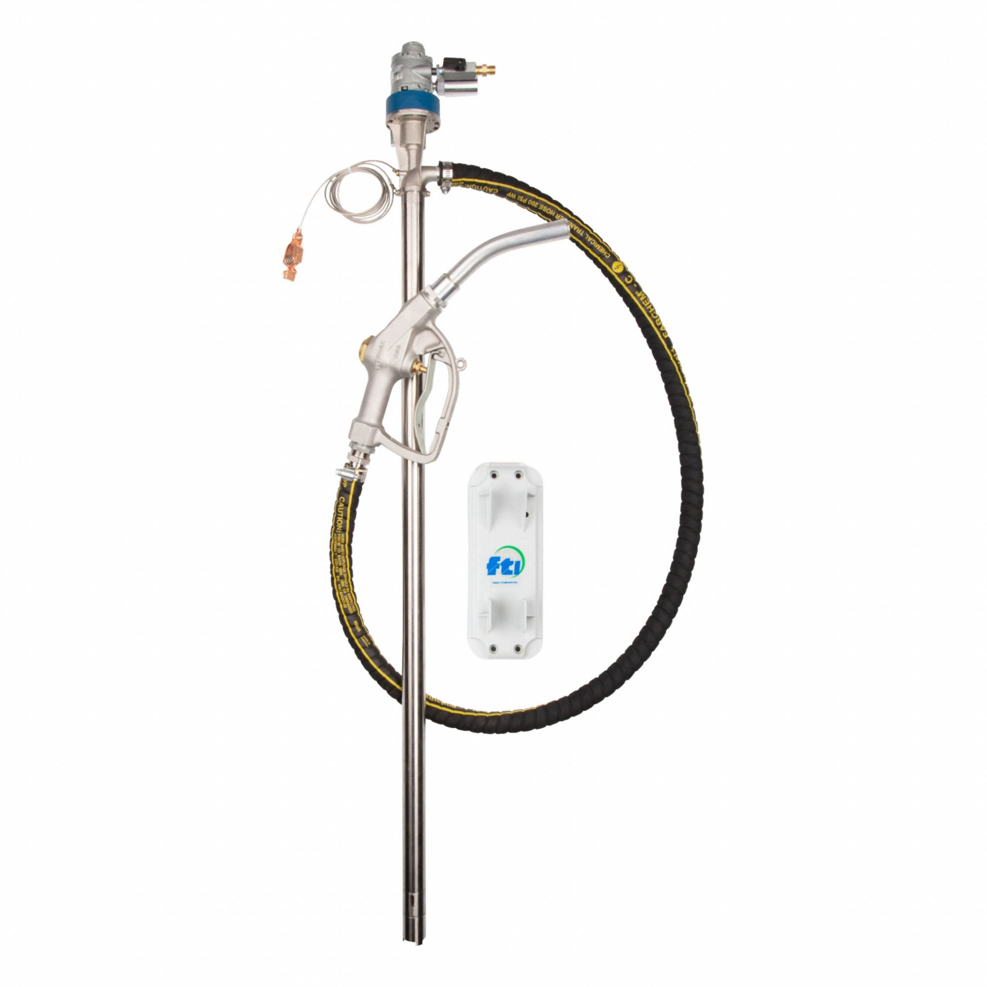 Air Drum Pump Kit: 15 gpm Max. Flow Rate, 300 cps Max. Viscosity, PP/PVDF