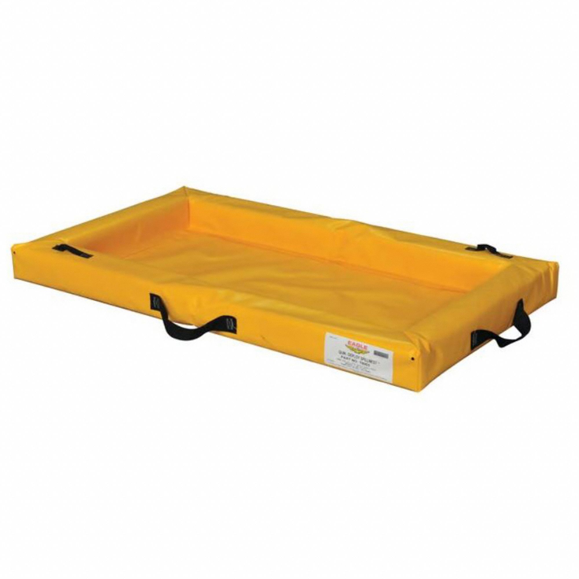 EAGLE SPILL CONTAINMENT BERM, 20 GALLON CAP, YELLOW, 24 X 48 X 4 IN
