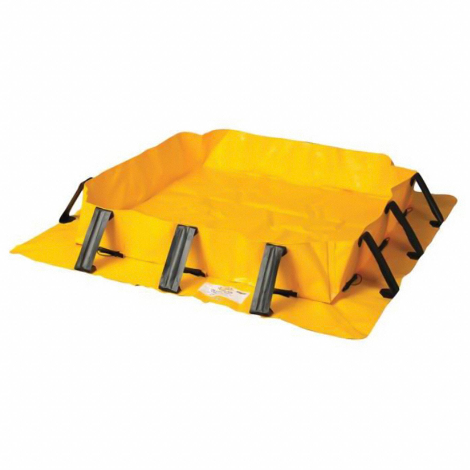 EAGLE SPILL CONTAINMENT BERM, BLACK/YELLOW, 120 X 120 X 8 IN, PVC