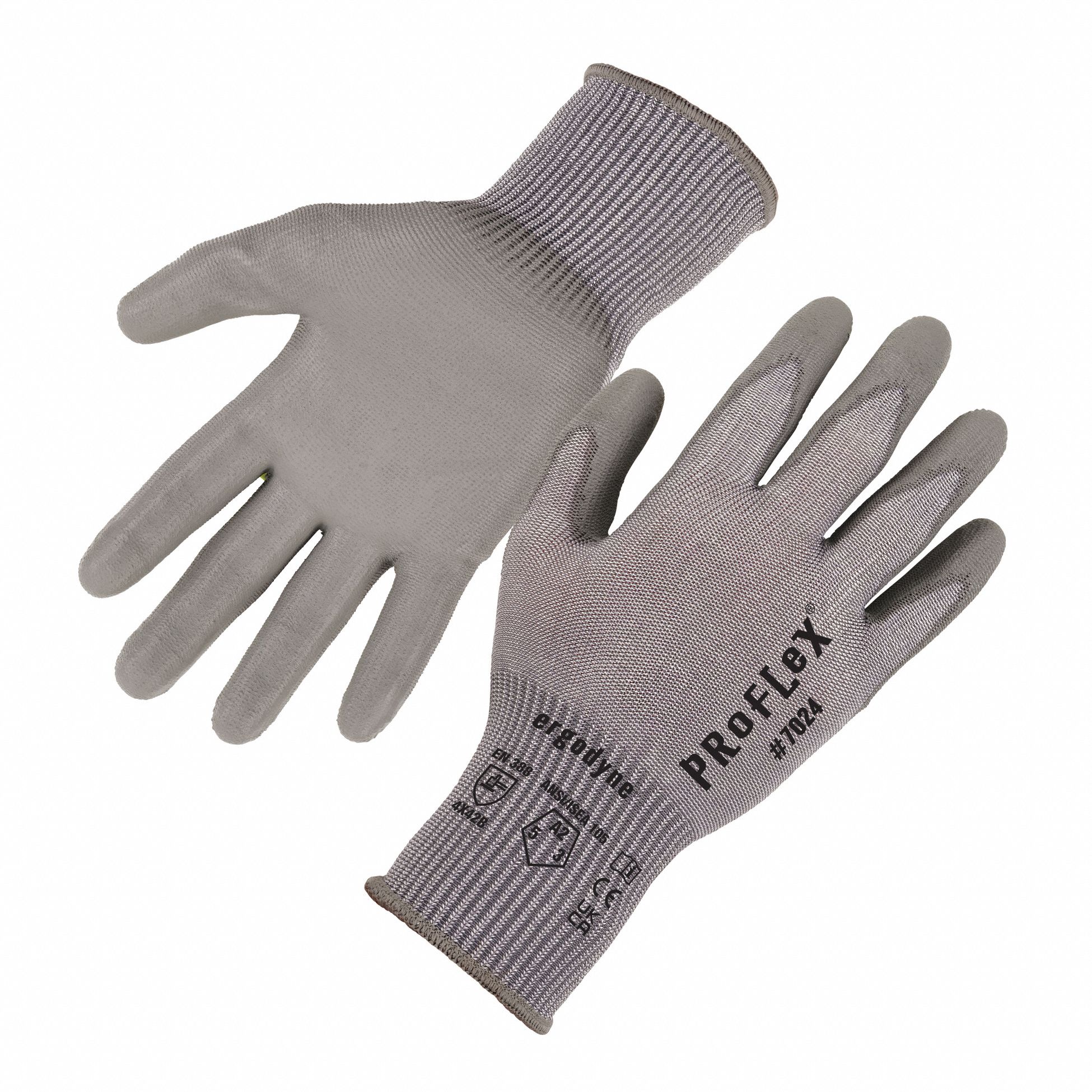 COATED GLOVE,PUR,2XL,GREY