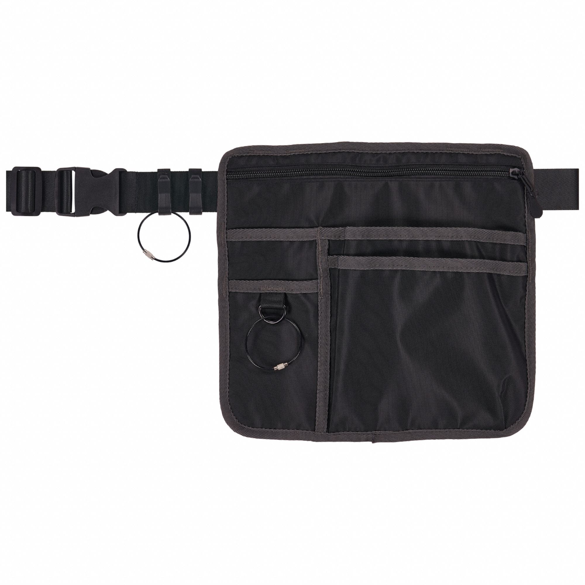 SERVER APRON POUCH.W/POCKETS,BLACK