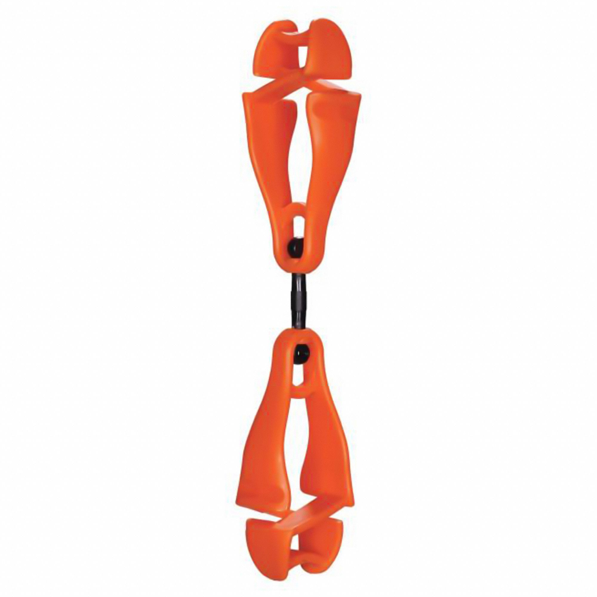 SWIVELING GLOVE CLIP HOLDER W/DUAL CLIPS, 5½ X 1 X 0.6 IN, 5.7 KG, ORN, 100-PACK