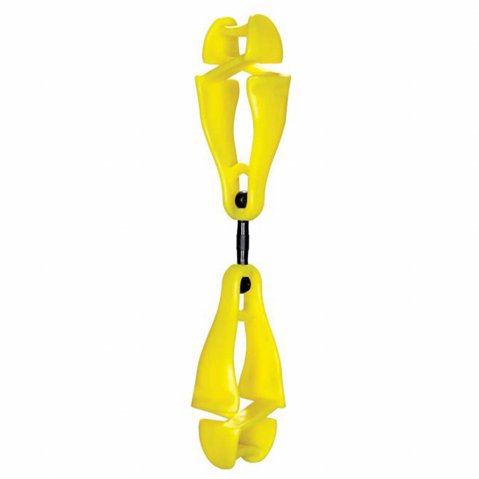 SWIVELING GLOVE CLIP HOLDER W/DUAL CLIPS, 5½ X 1 X 0.6 IN, 5.7 KG, LIME, 100-PACK