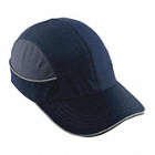 BUMP CAP, VENTED, ABS, HOOK AND LOOP, LONG BRIM BASEBALL-STYLE, NAVY, ONE SIZE