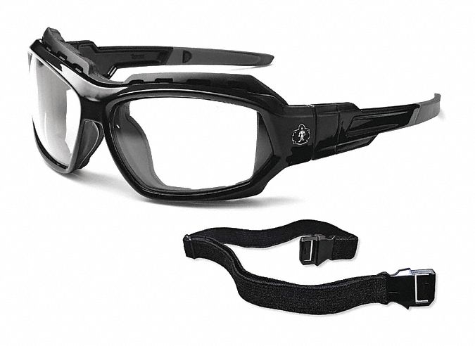 LUNETTES DE PROTECTION, MONTURE COMPLÈTE, FLEXIBLE, NYLON/PC, ANTIRAYURES, NR/TRSP, CSA, UV, M, UNISEXES