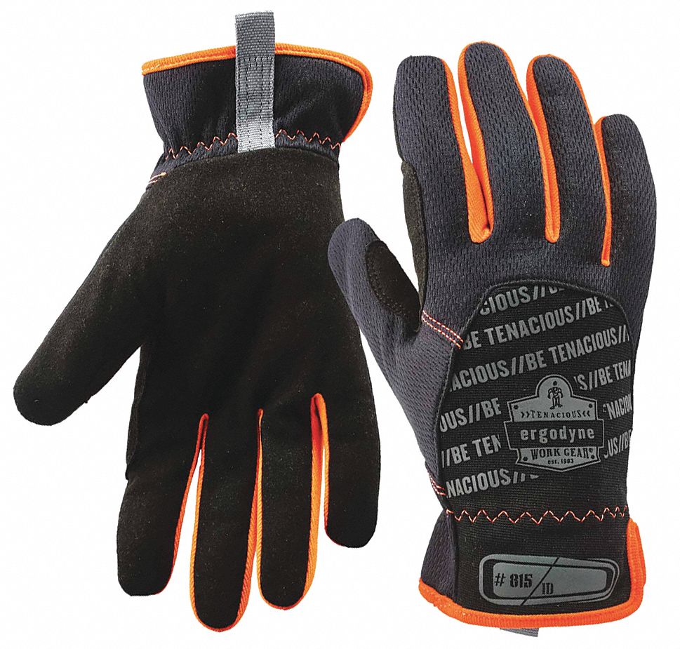 PROFLEX 815 QUICKCUFF MECHANICS GLOVES, BLK, L, 9, SYNTHETIC LEATHER
