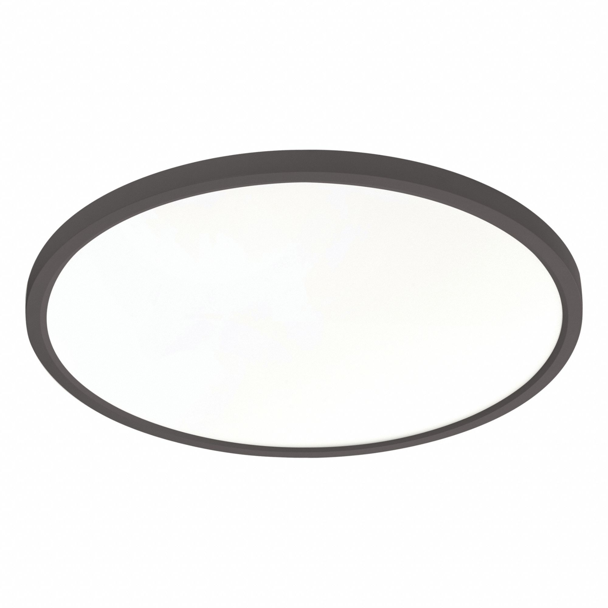 LED Flush Mount: 15 5/8 in Dia, Black, 1 in Ht, 2, 525 lm, 3000K/4000K/5000K, 25 W, 120V AC, EGRF