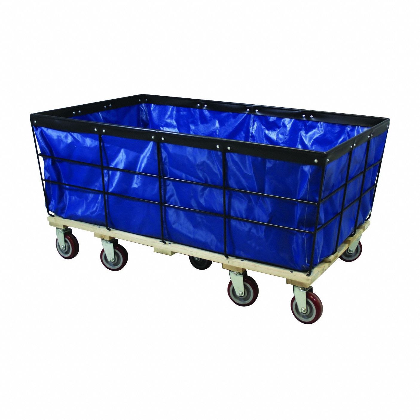 Extractor Truck: Vinyl Liner, Blue, (4) Swivel, Corner, 1, 000 lb Load Capacity