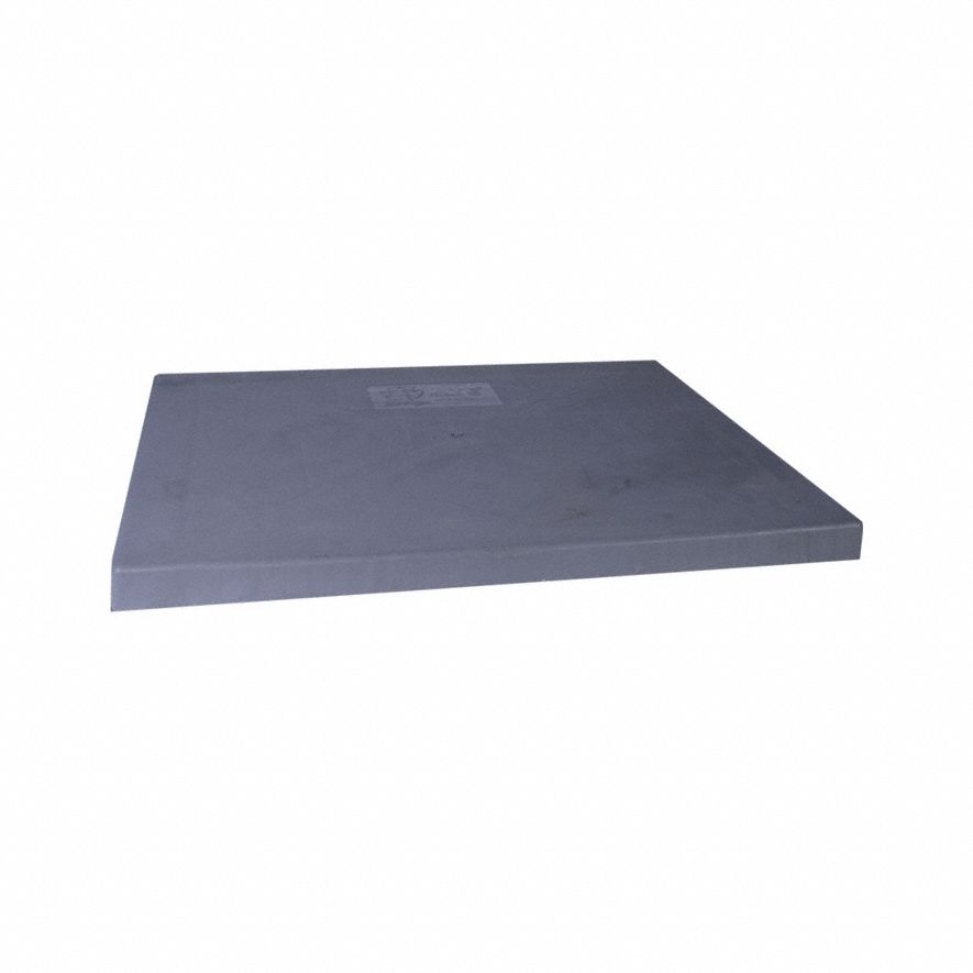 Mounting Pad: Square, 32 in Lg, 32 in Wd, 3 in Ht, Polypropylene Outer, Gray