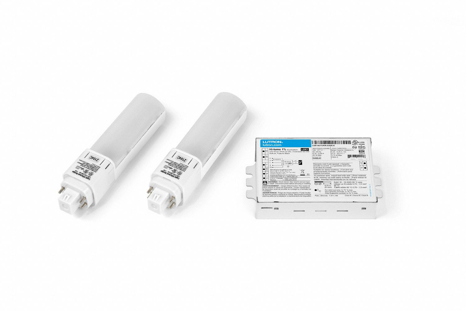LED Retrofit Kit: EcoSystem Digital Control, CFL, 2 Lamps, 2, 000 lm, 3000K, 120/277V AC, 1