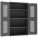 STORAGE CABINET, 36 X 24 X 84 IN, 3 ADJUSTABLE SHELVES, SWING HANDLE/KEYED, FRAME, GREY
