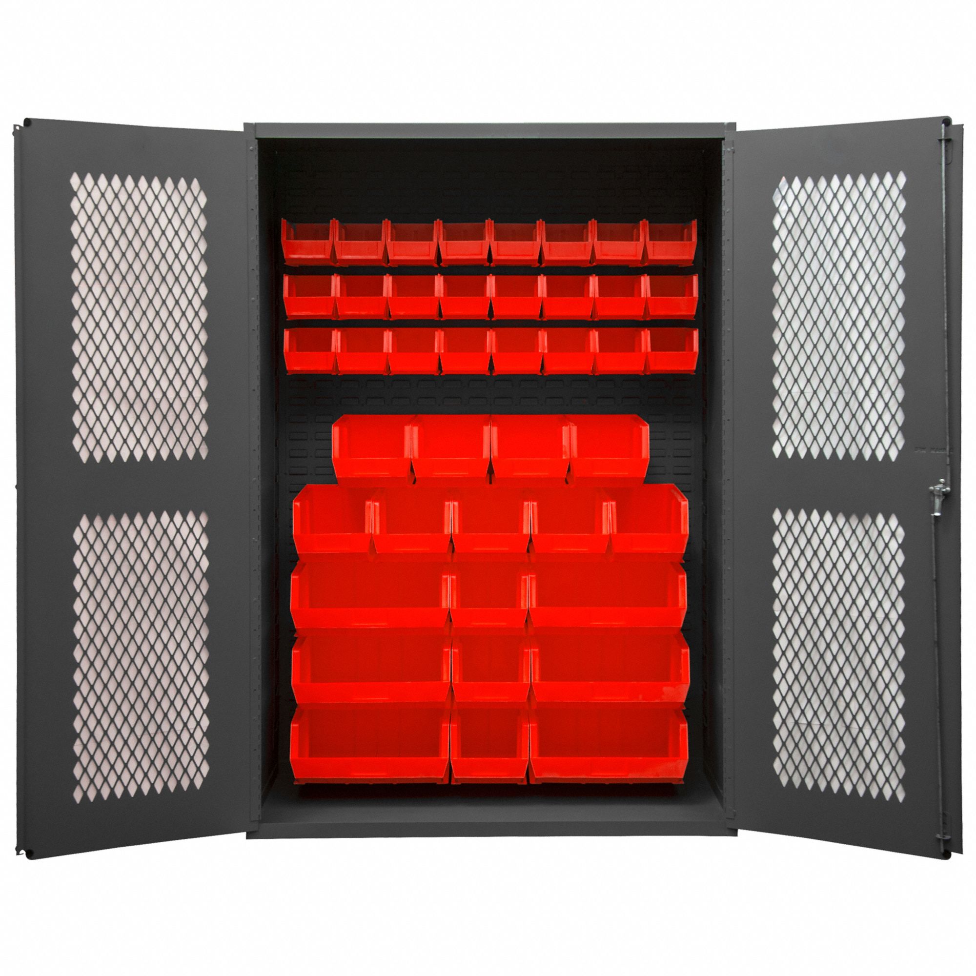DURHAM MFG, 48 in x 24 in 72 in, 0 Shelves, Bin 36FA23EMDC