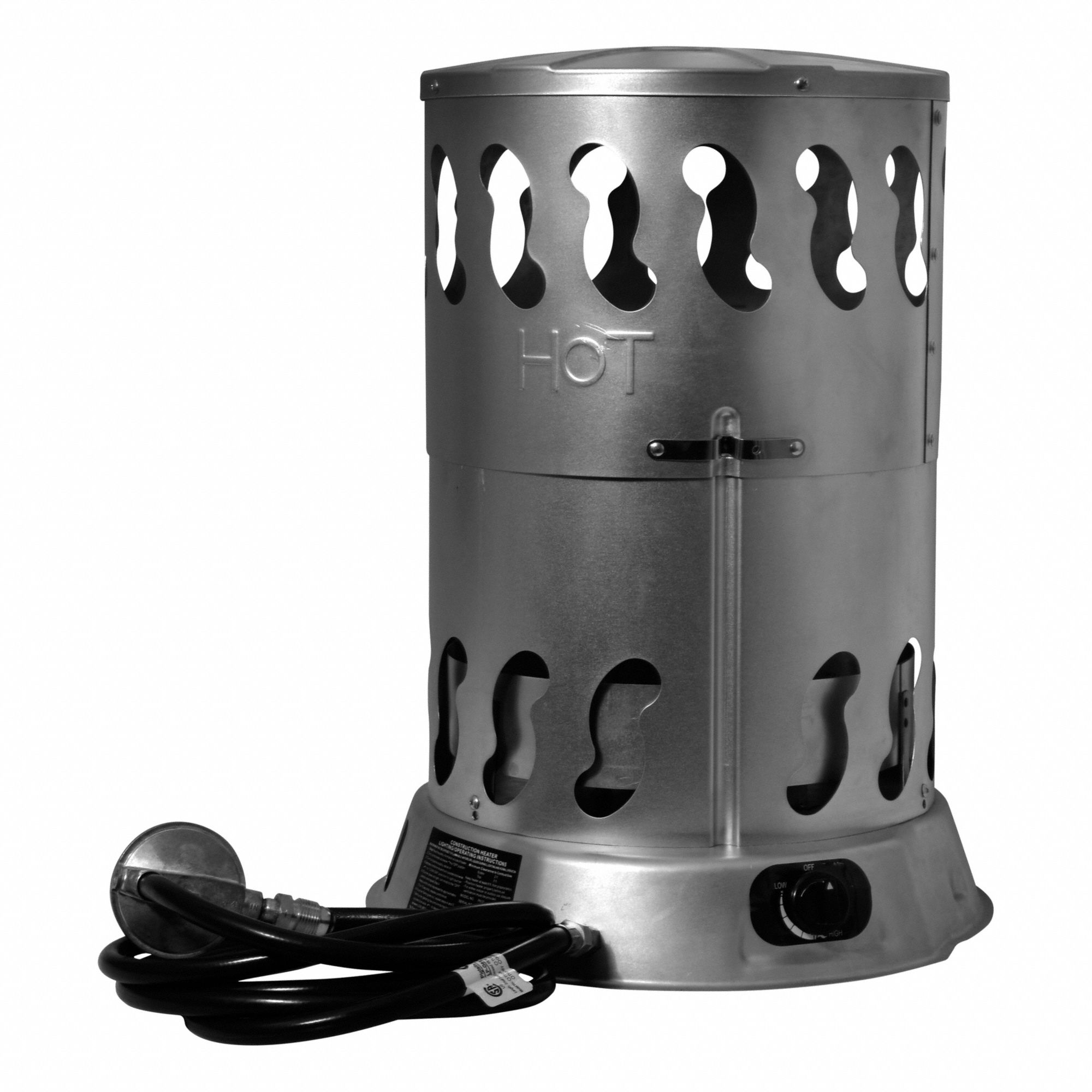 INDUSTRIAL HEATER, HS100CVNG, 115V AC, 18X19 IN H, 18 IN D, CONVECTION, 2,500 SQ FT AREA, 100,000 BTUH
