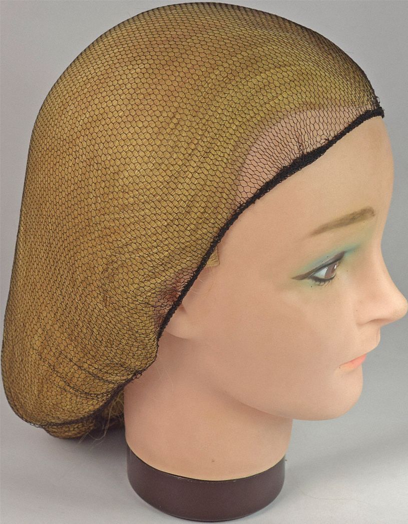 CASQUETTE EN MAILLE,MARRON,IGNIFUGÉE,18PO,100/PQT