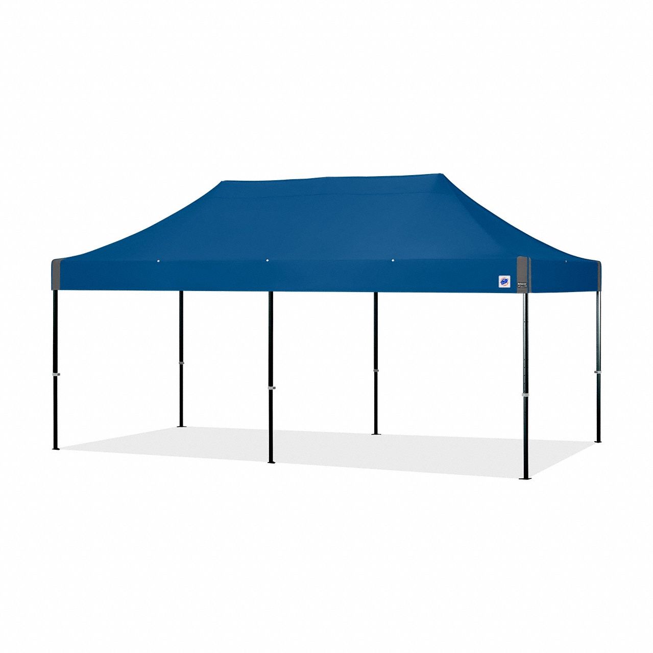 Canopy Tent: 20 ft Overall Lg, 10 ft Overall Wd, 11 3/8 ft Overall Ht, Powder Coated, Blue
