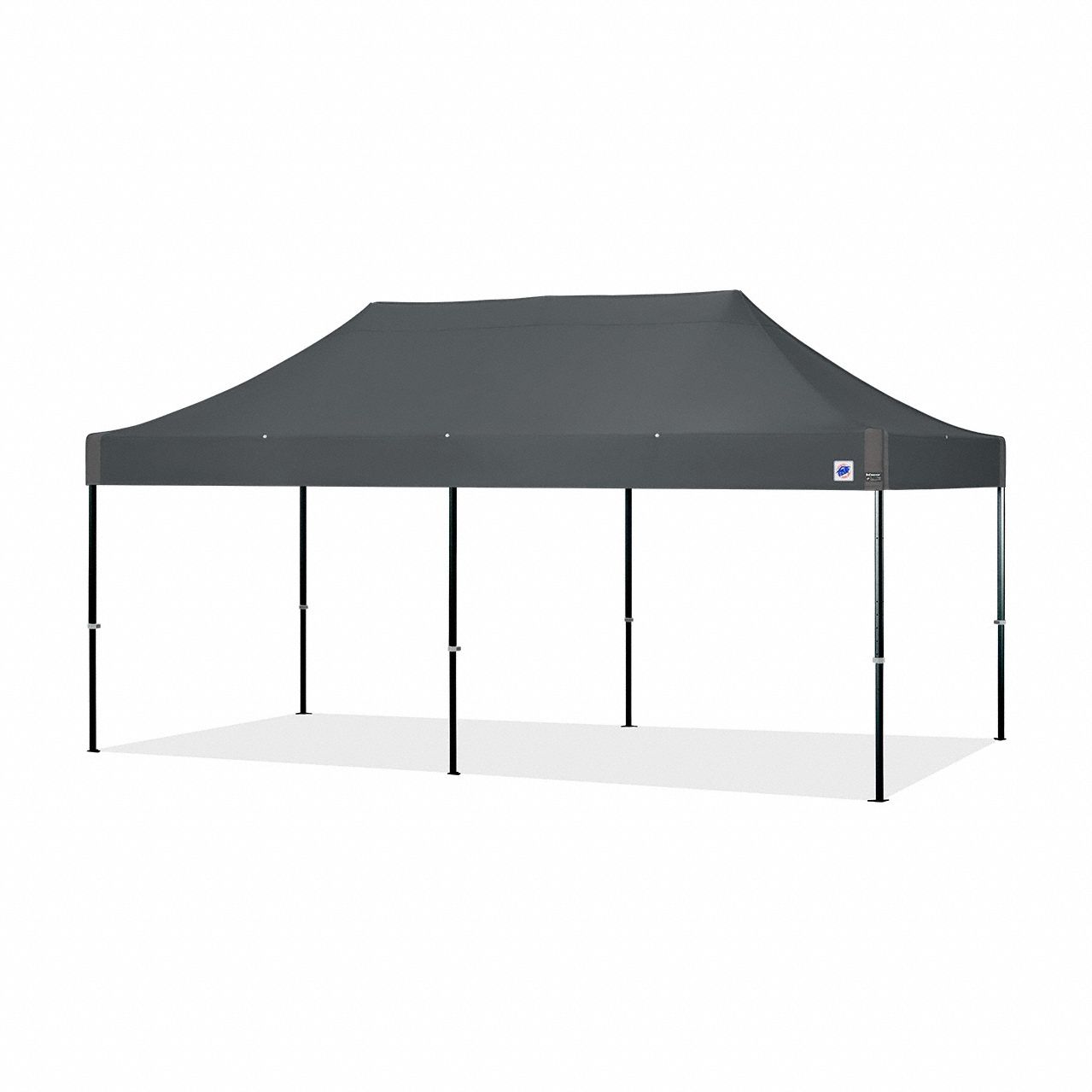 Canopy Tent: 20 ft Overall Lg, 10 ft Overall Wd, 11 3/8 ft Overall Ht, Powder Coated, Gray