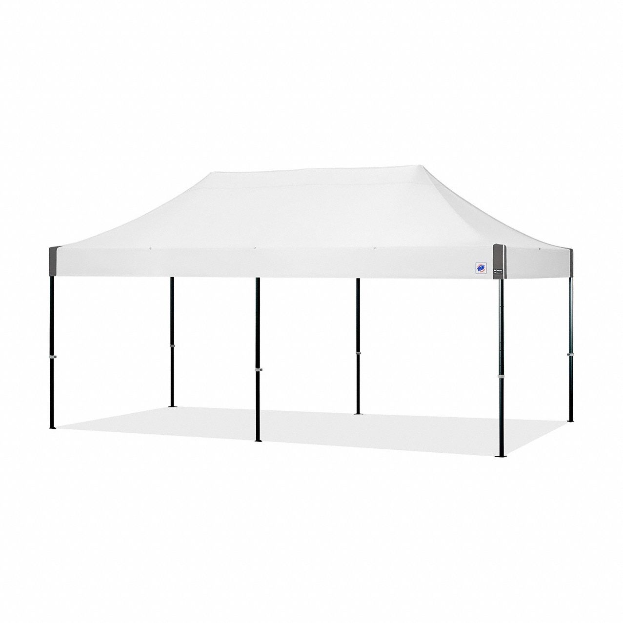 Canopy Tent: 20 ft Overall Lg, 10 ft Overall Wd, 11 3/8 ft Overall Ht, Powder Coated, White