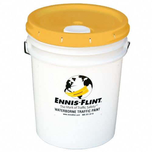 Striping and Marking Paint: Pour Paint Dispensing, Yellow, 5 gal