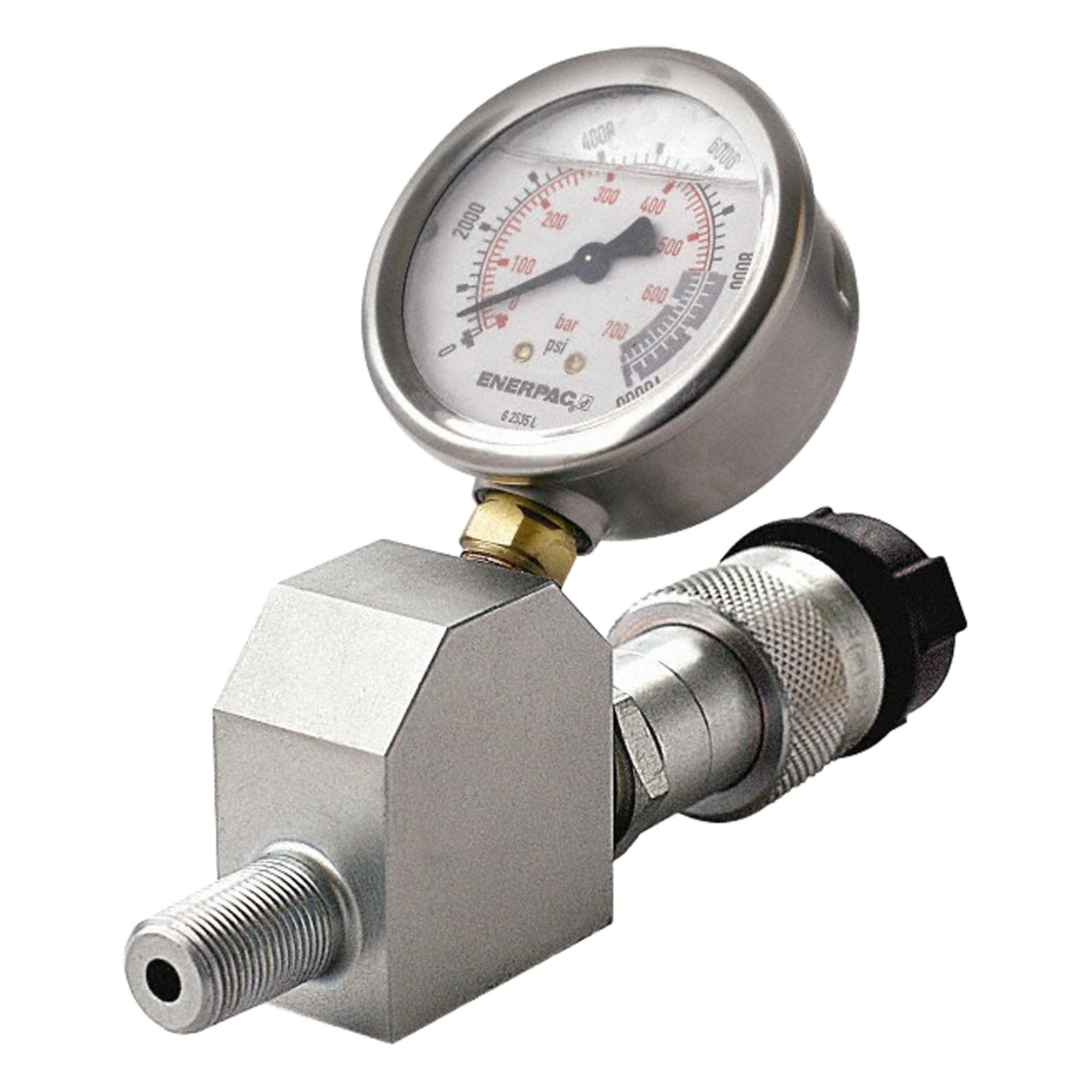 GAUGE ADAPTOR ASSEMBLY, 45 °  ANGLED, 700 BAR, 3/8