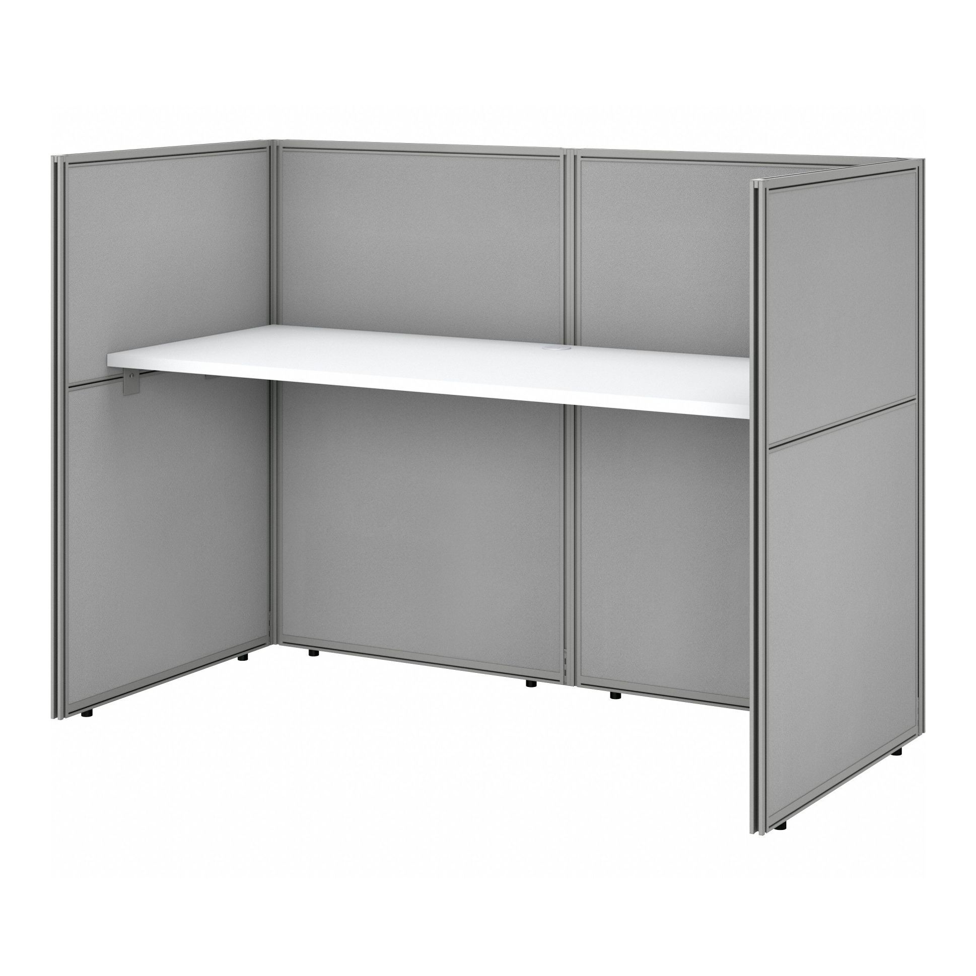 Modular Cubicle Workstation: 45 in Overall Ht, 61 in Overall Wd, White
