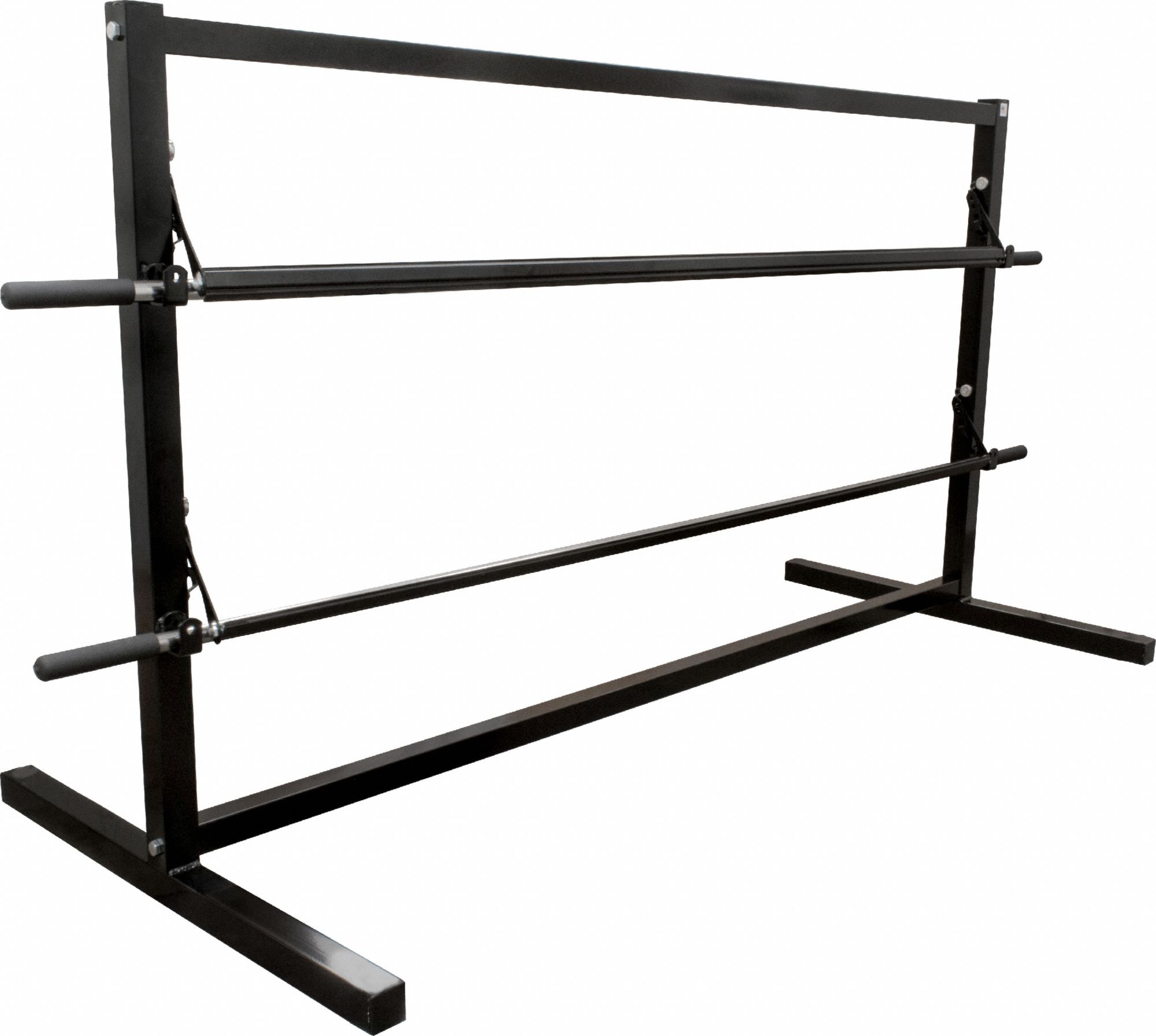 Double Decker Kraft Paper Dispenser: Mounted, For 60 in Roll Wd, 68 in Overall Wd, 2 Rolls