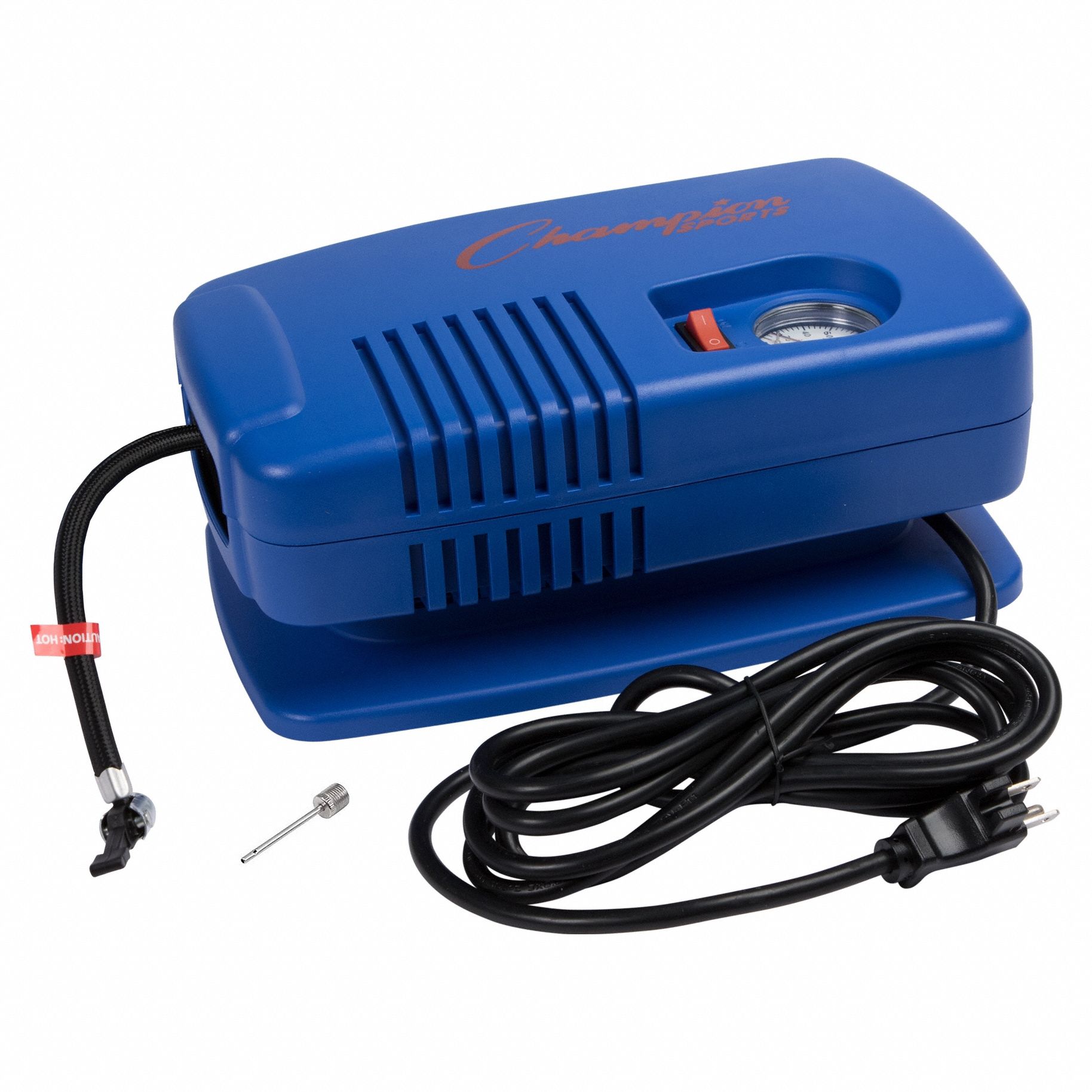 Pump: Balls, 8 in Overall Lg, Blue, Plastic, 1/4 HP Compressor, Motorized Pump