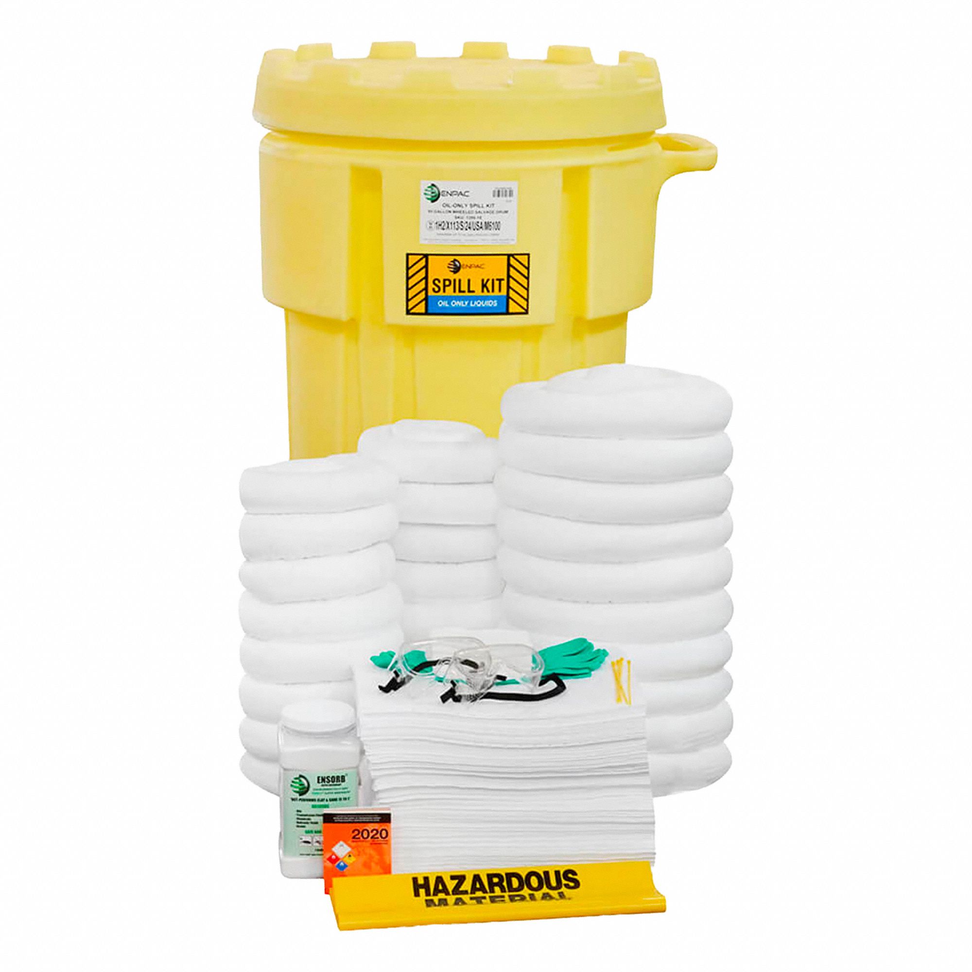 TROUSSE POUR DÉVERSEMENT, 62 GALLONS ABSORBÉS PAR KIT, CAPACITÉ DE 157 GAL