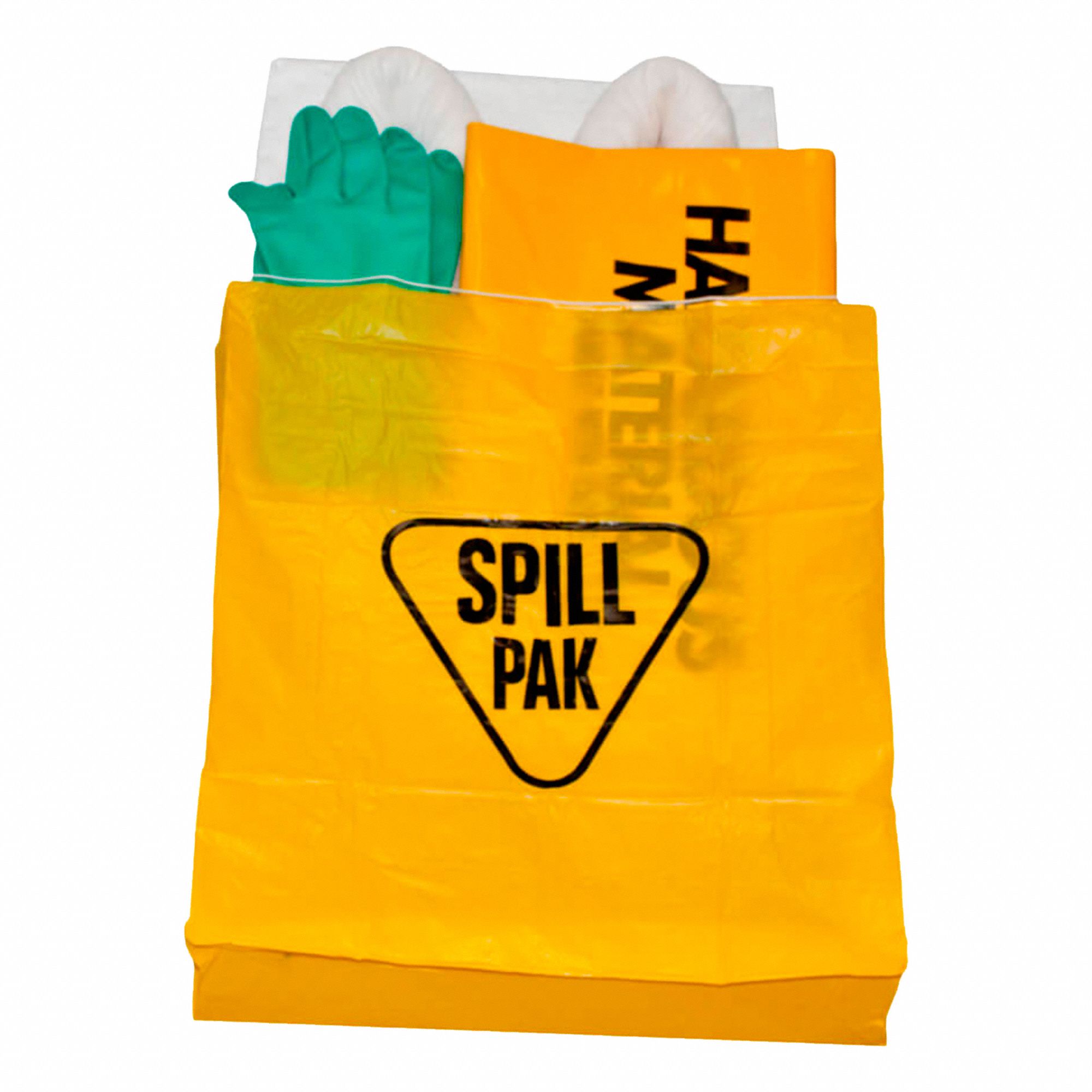 TROUSSE POUR DÉVERSEMENT, 5 GALLONS ABSORBÉS PAR KIT, CAPACITÉ DE 5 GAL, JAUNE