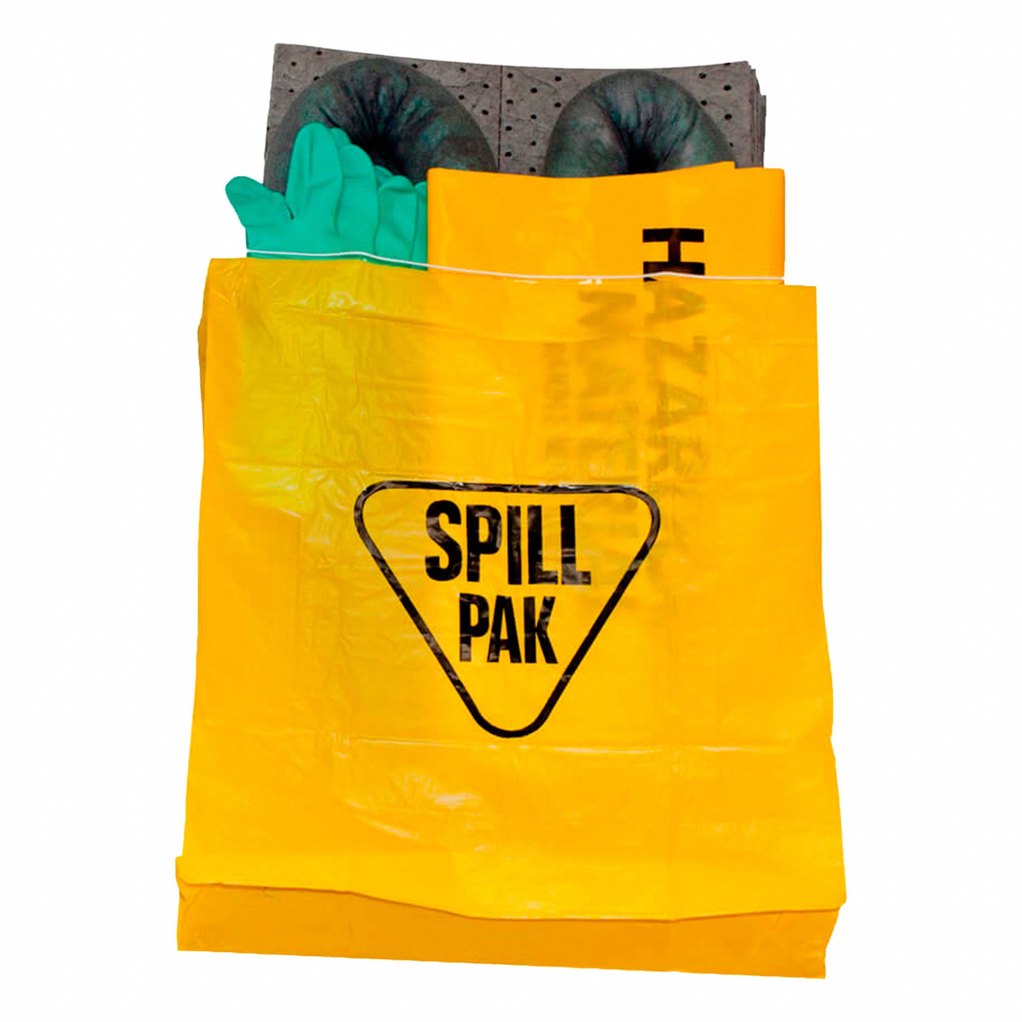 TROUSSE POUR DÉVERSEMENT, 3 GALLONS ABSORBÉS PAR KIT, CAPACITÉ DE 5 GAL, JAUNE