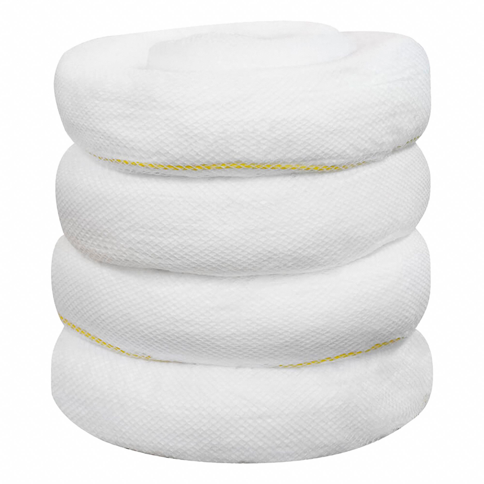 BARRAGE ABSORBANT, POLYÉTHYLÈNE, HUILE SEULEMENT, BLANC, 8 PO DE DIAMÈTRE, 10 PI DE LONGUEUR, 4 PAR CAISSE
