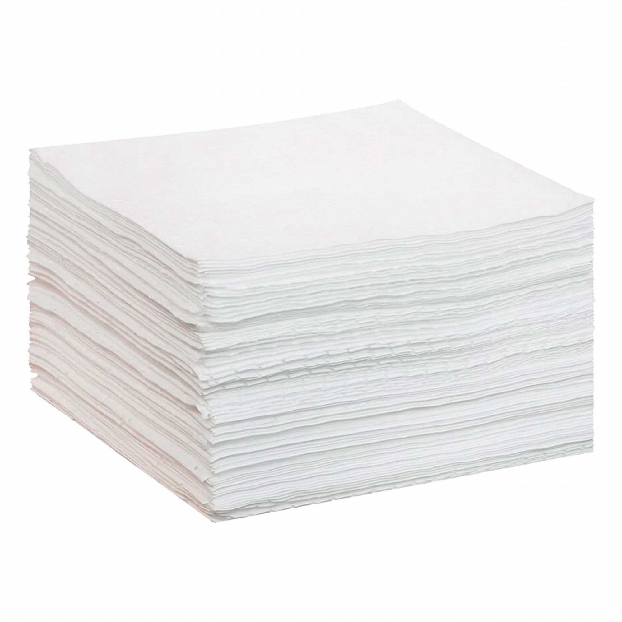 TAMPON COLLÉ ABSORBANT, 15 PO X 13 PO, POLYPROPYLÈNE, BLANC